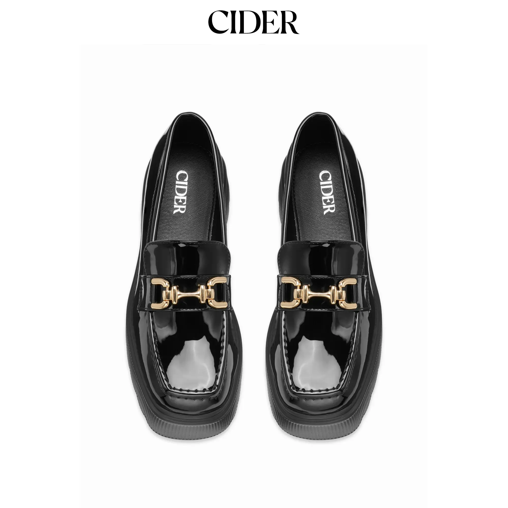 Cider BUCKLE CHUNKY HEEL LOAFERS SohoChic
