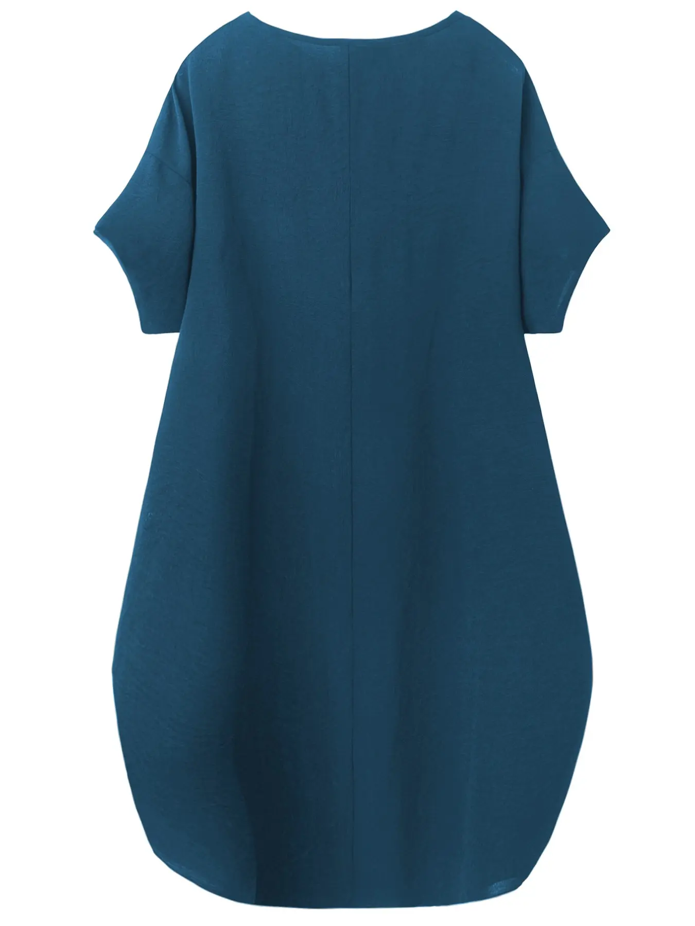 Plus Size Cocoon Dress, Comfortable Flowy Mid-Length Skirt, Tummy Concealing, Casual Office Wear, Versatile Multi-Scene