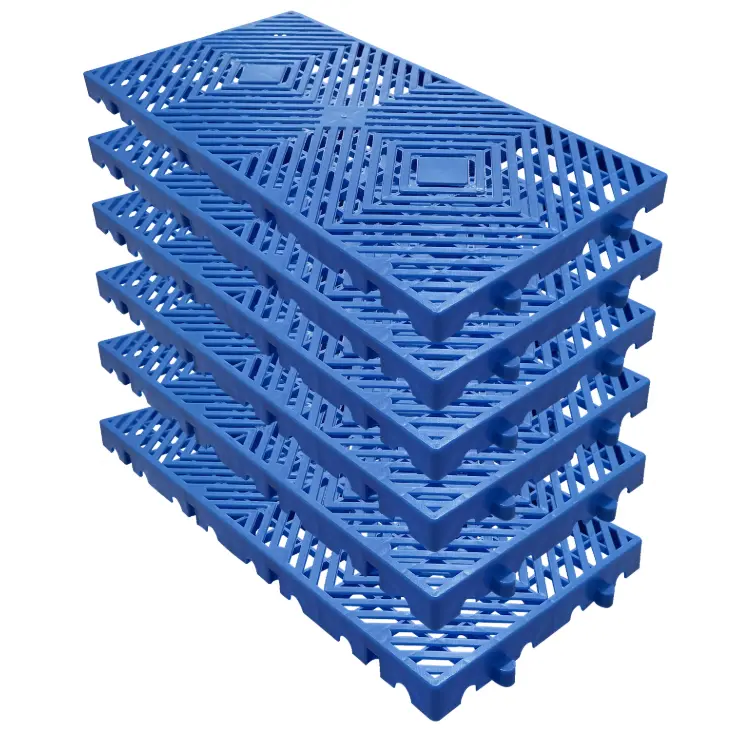 Plastic Pallets, 6 Pack Lightweight Waterproof Floor Pallets,Spliceable Outdoor Breathable Grid Platform for Garage Supermarket Basement Storage, 11.8 x 23.6 x 1.18