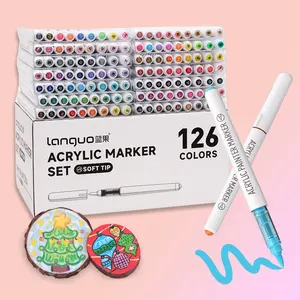 126 Color Liquid Marker Pens, Strong Coverage, Vibrant Colors, Professional Drawing Markers, Ideal for DIY, Ceramics, Metal, Back-To-School Season