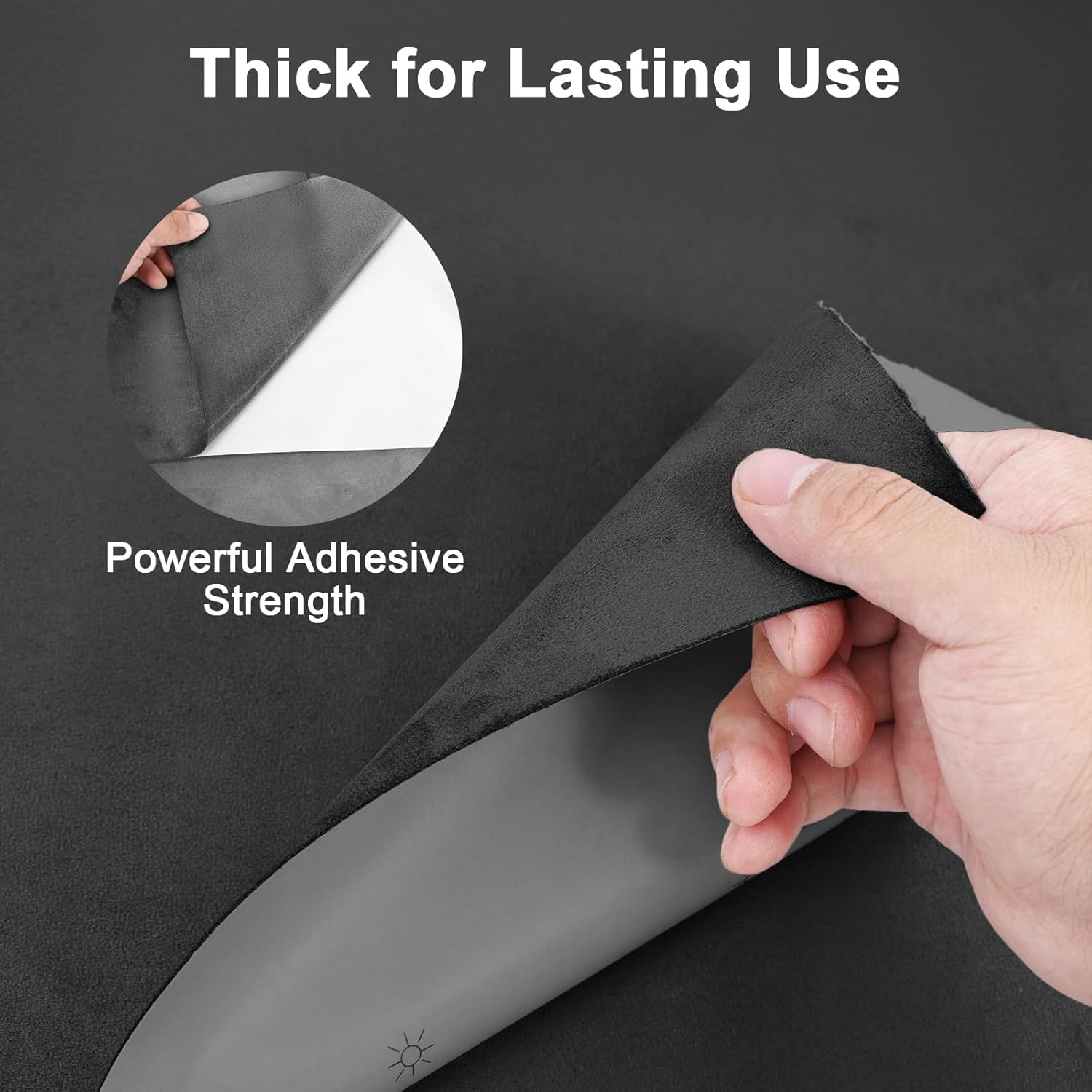 Self-Adhesive Suede & Microfiber Interior Wrap - Stretchable Synthetic Leather Film for Easy DIY Upgrade on Car Dash, Doors, and Home Decor Surfaces