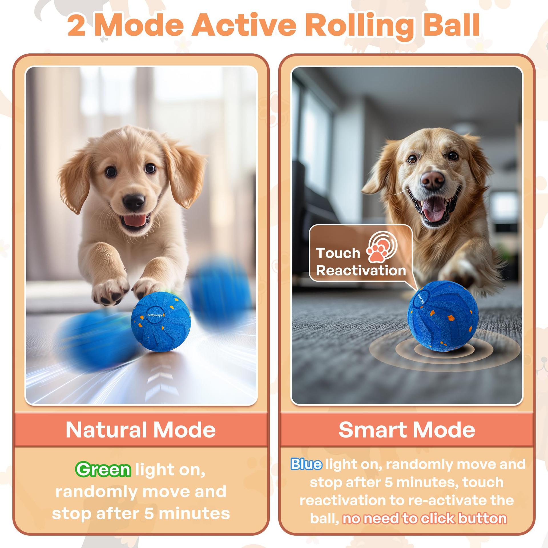 2026 Bestselling Dog Toy Ball, with Random Movement, Bouncing and Rotating Functions, Made of E-TPU Material