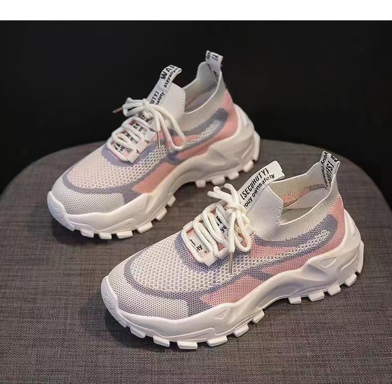 New fashion women's sports shoes, running shoes, lightweight casual shoes, non-slip soft-soled single shoes