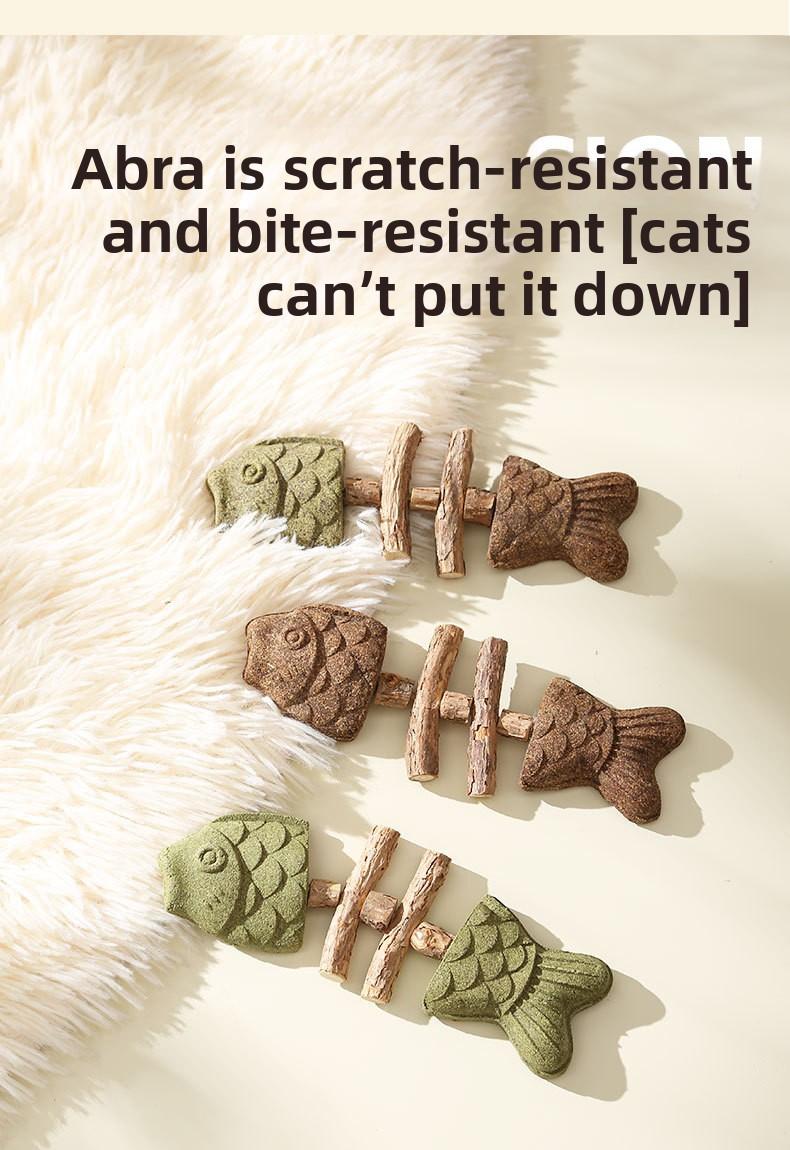 Silvervine & Catnip Fish Toy for Cats - Realistic Plush Kicker with Dental Cleaning Texture - Chewable & Huggable Pet Toy - Stress Relief & Active Play