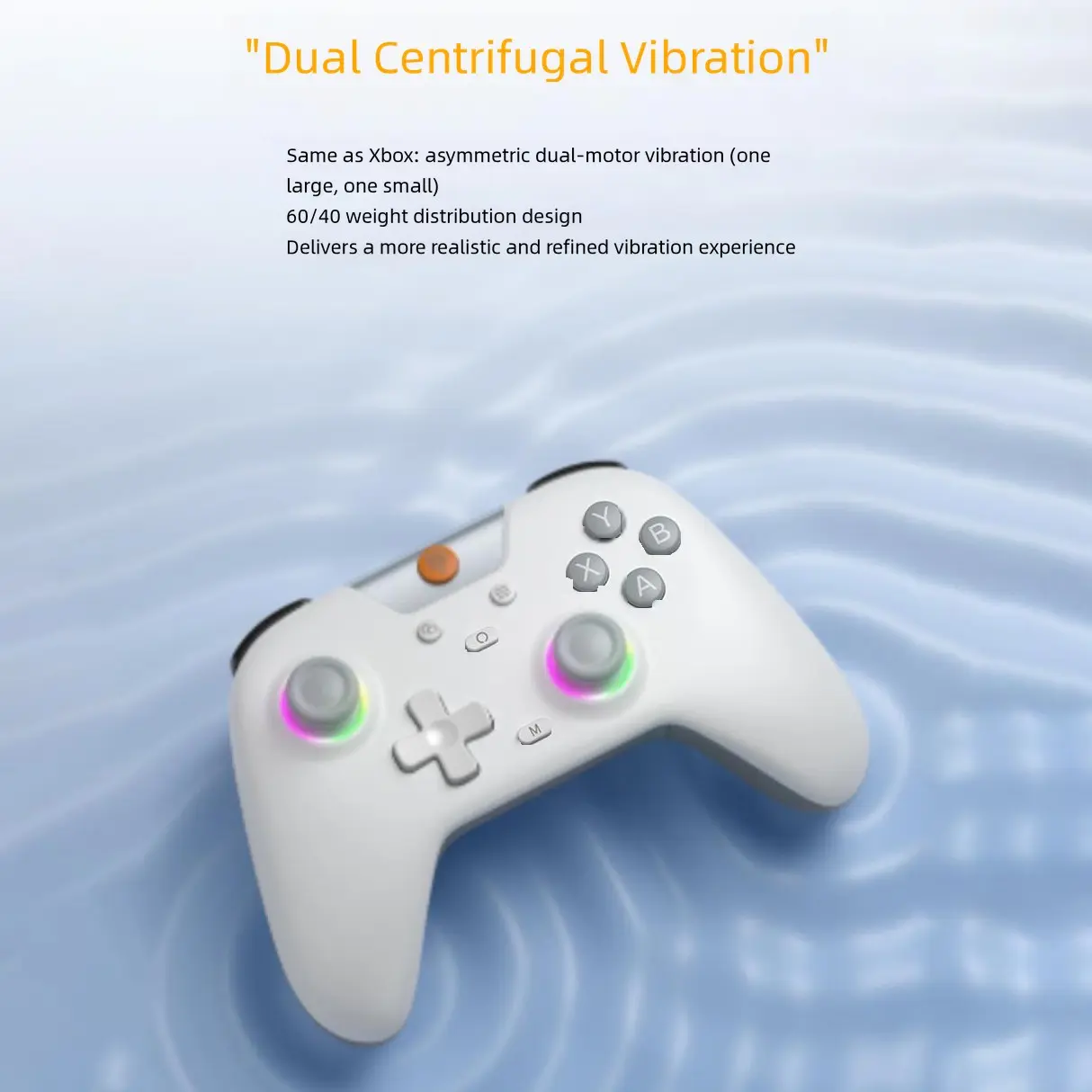 Easysmxx05 Wireless Game Controller, RGB Lights, Three Modes, Hall Effect Joystick, Trigger, Compatible with Nintendo Switch, PC, Mobile, Steam Deck