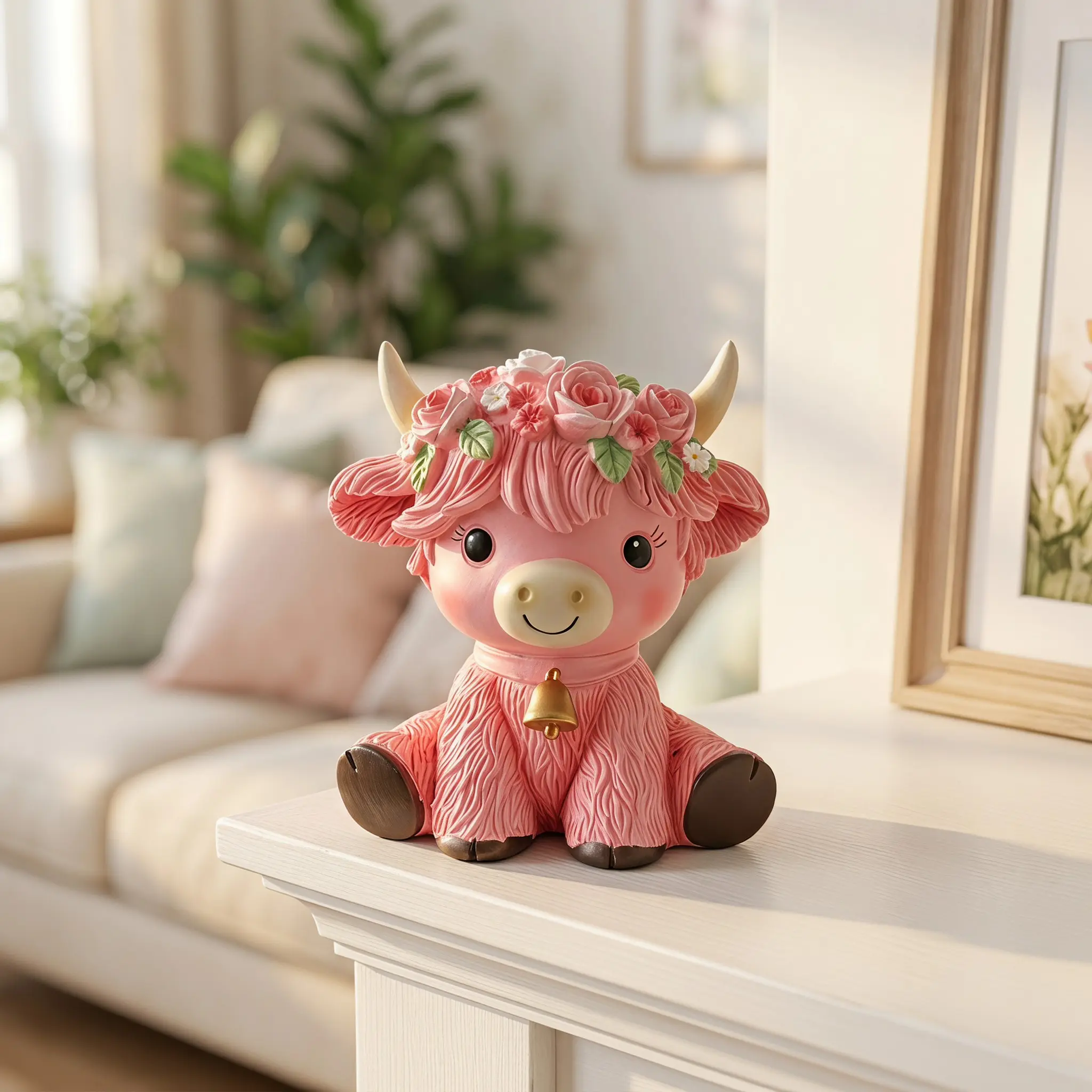 Cute Yak Statue Ornament, Home Decor Item, Desktop Mini Sculpture, Small Gift Idea, Perfect for Room Decoration, Animal Decorative Figurines