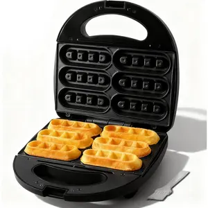 Waffle Stick Maker, Mini Waffle Maker Iron, Makes 6 Waffle Sticks, Ideal for Breakfast, Snacks, Desserts and