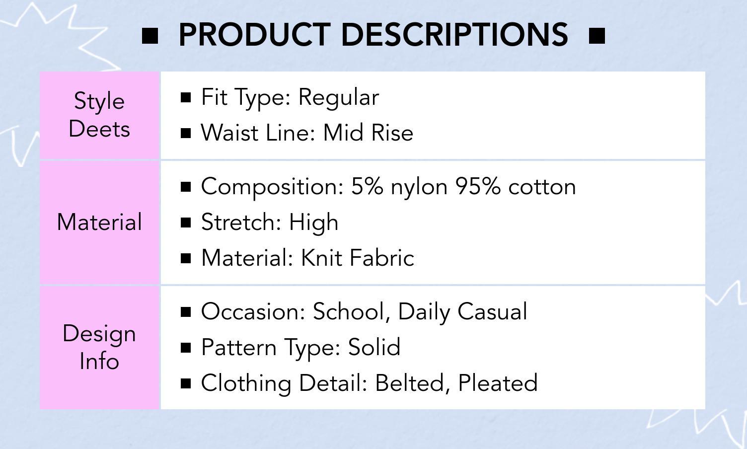 Cider [size 2-10] Solid Knit Mid Waist Pleated Mini Skirt With Belt