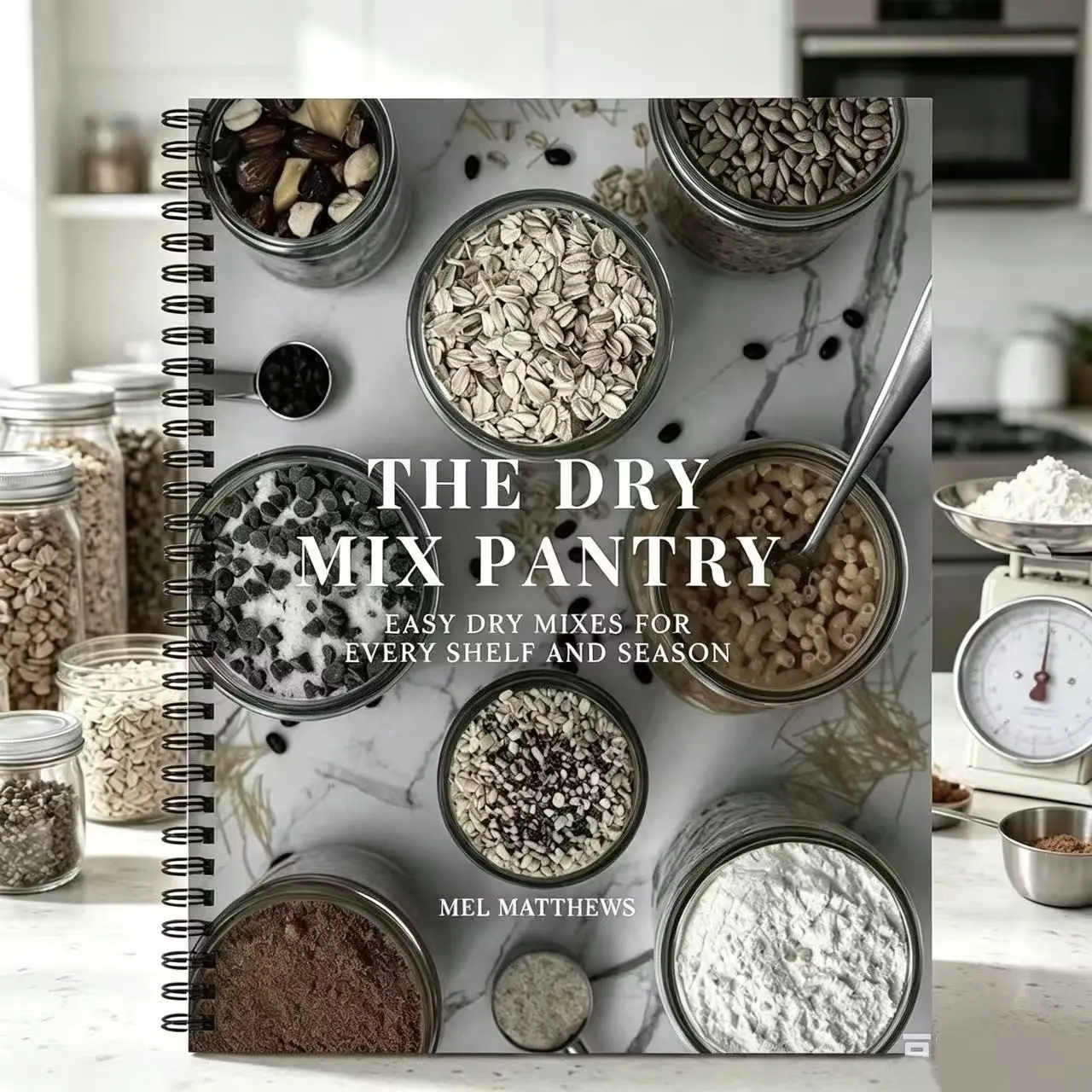 Dry Mix Kitchen Recipe Book, 50+ Pre-Prepared Recipes, Dry Food Storage, Easy-To-Use Notebook for Shelves and Seasons, Dry Mix Pantry Cookbook