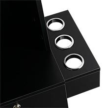 OmySalon Salon Hair Styling Station, Barber Salon Equipment with a 3-Tier Storage Shelf, 1 Drawer, a Large Storage Cabinet and 3 Hair Dryer Holders