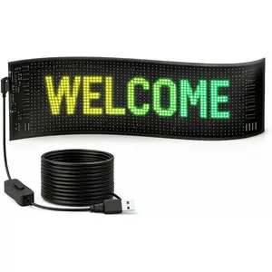 Programmable LED Message Board, Digital Scrolling Sign with App Control for Store Window, Shop, Bar, and  Display, USB  (23 x 4.7Inch)