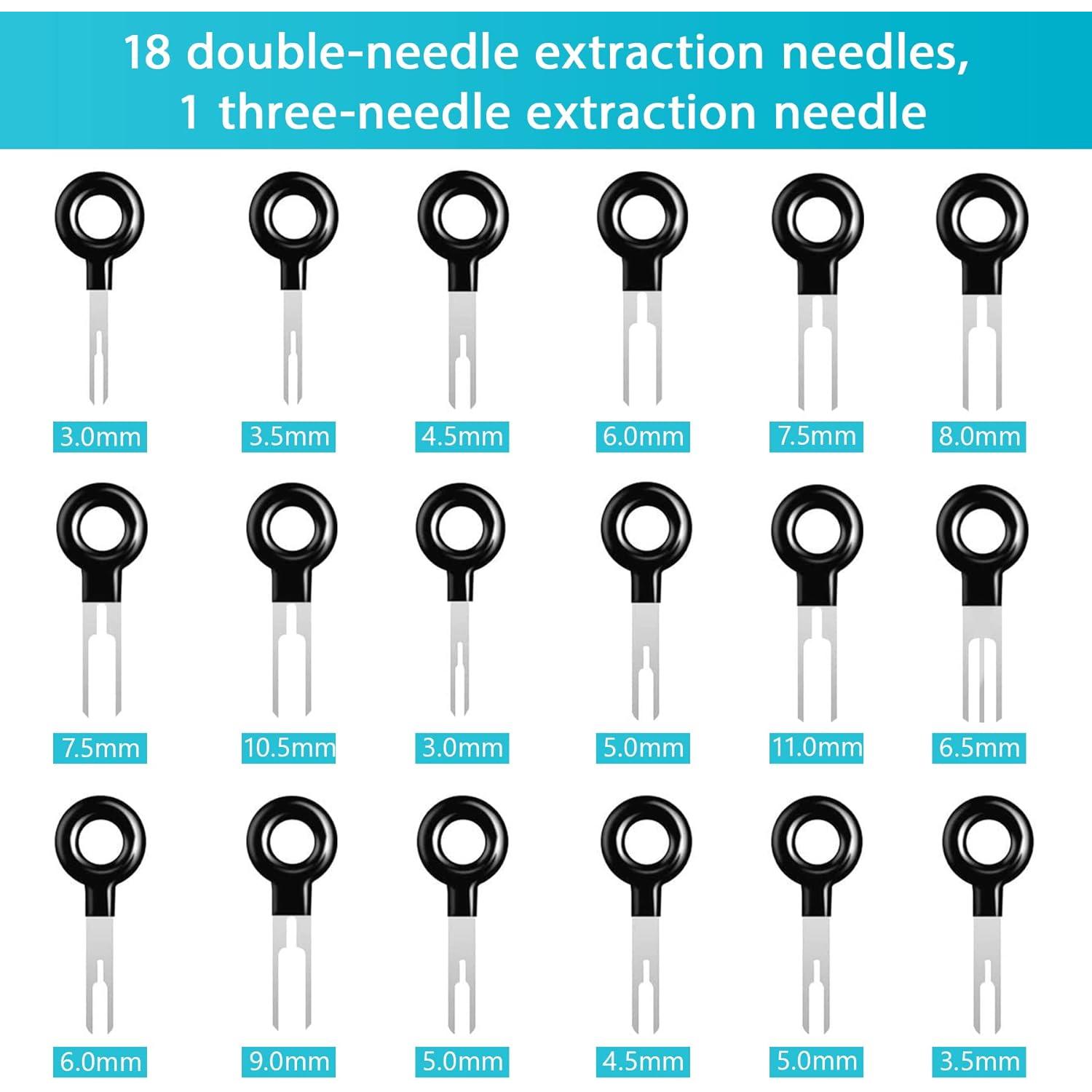 45 Pcs Wire Terminal Release Tool Terminal Removal Tool Kit Depinning Tool Electrical Connector Pin Removal Tool Kit Pin Extractor Tool Set