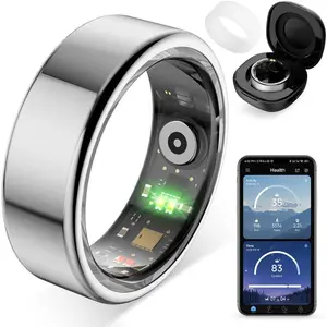 R02  Ring,  Ring for Women and Men, No Subscription Fee, with a  Case, Supports ,  , Sleep  . (, 8#)