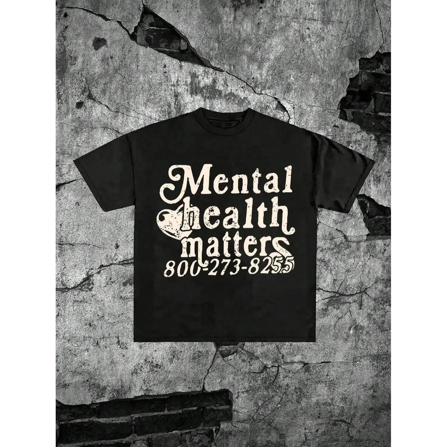 [Halloween cotton T-shirt] (220g Cotton T-Shirt) MENTAL HEALTH MATTERS Printed Short-Sleeved T-Shirt. Men's Summer Round Neck Short Sleeve T-Shirt, Fashion Printed T-ShirtTrendyTee, VintageTee, CoolTshirt, FunnyTshirt