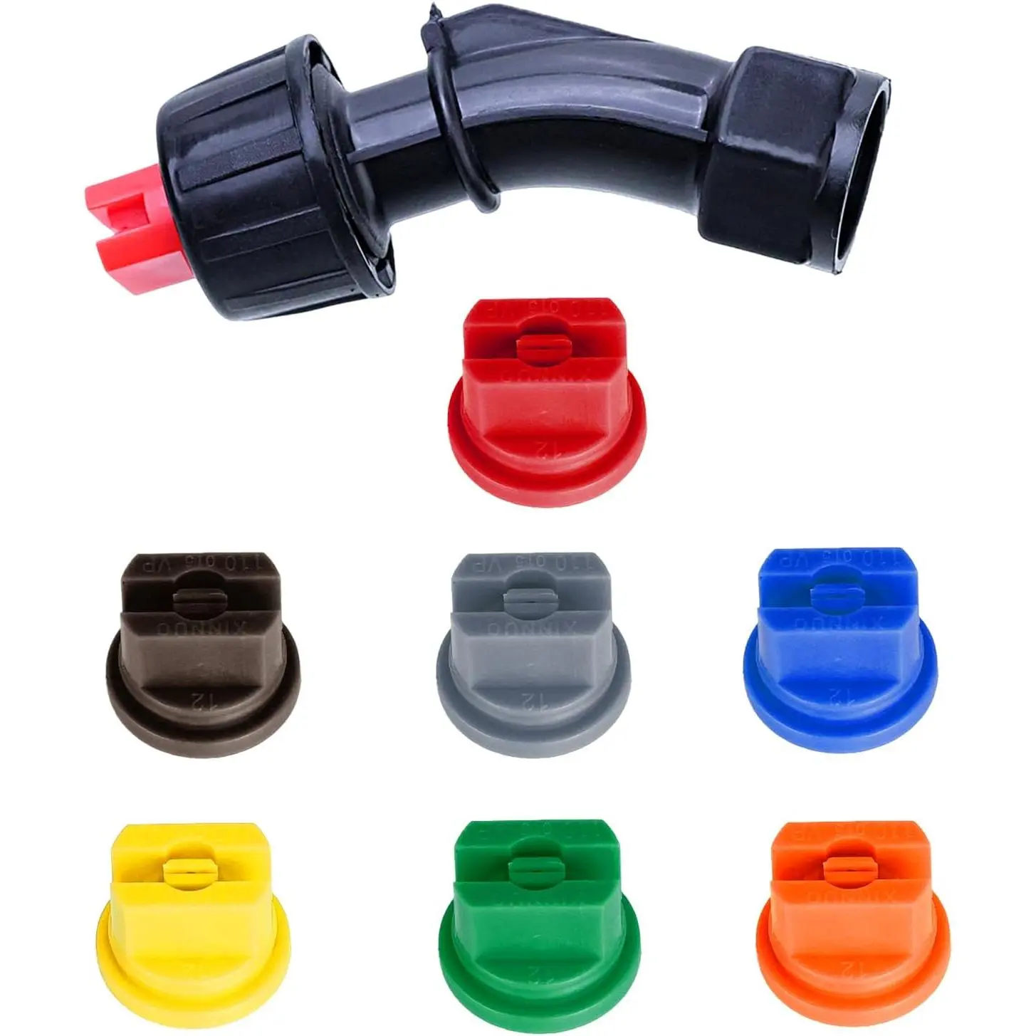 110°Flat Fan  Nozzles, 7 count 0.1–0.6mm Sprayer Nozzle Tips, for the  Boom Pump Sprayer Knapsack, Garden & Agricultural  Spraying Equipment-Check Thread Size Before Purchase