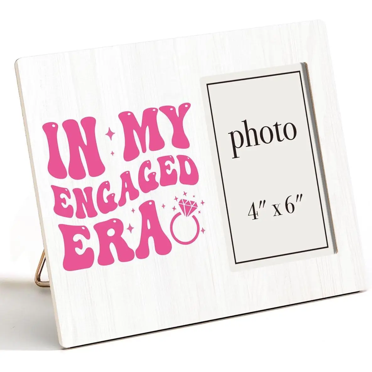 In My Engaged  Picture Frame, Engagement Gifts for Her Couples, Fiancee Gifts, Future Mrs Gifts for Women Photo Frame for 4 x 6 Inch Photo