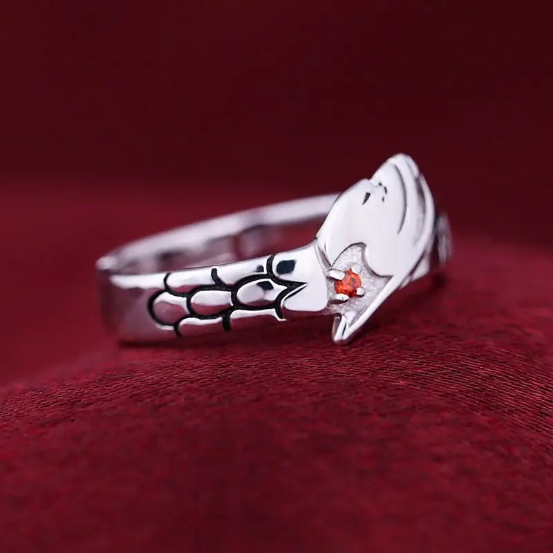 Anime Fairy Tail Ring Etherious Natsu Dragneel Cosplay Unisex Adjustable Opening Finger Rings Party Jewelry Accessories