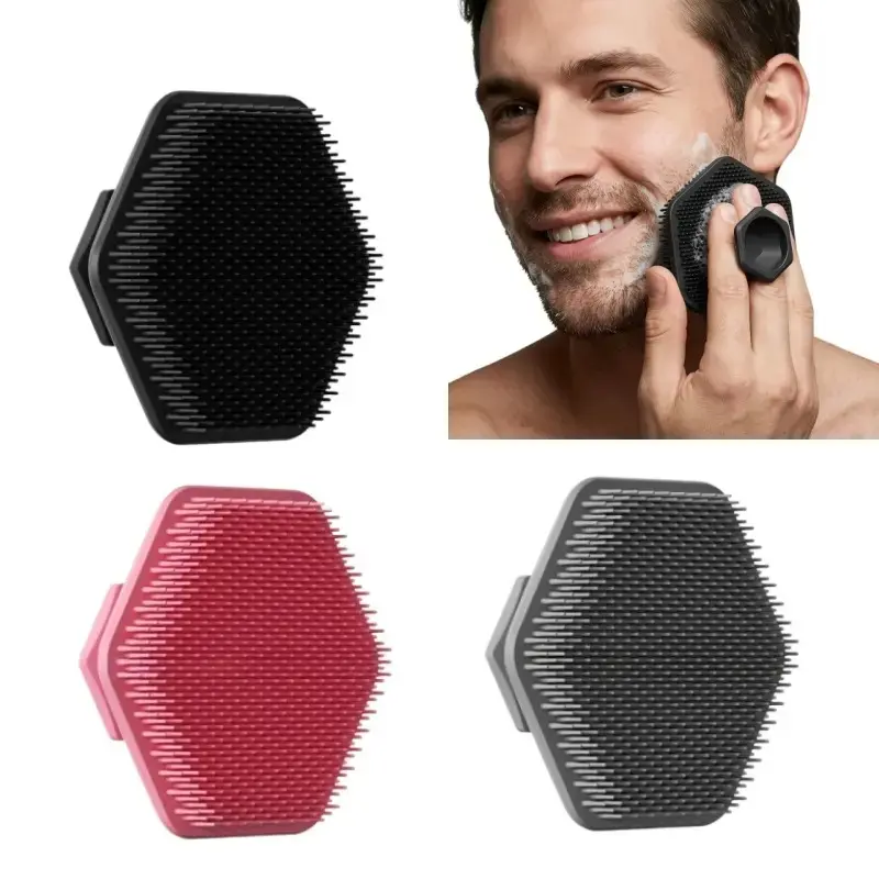 Unisex Facial Scrubber, Gentle Exfoliating Pad & Massage Brush, Fragrance‑Free Skin‑Friendly Deep Cleansing Tool, Easy‑Grip Non‑Irritating Fabric for Smoother Shaving