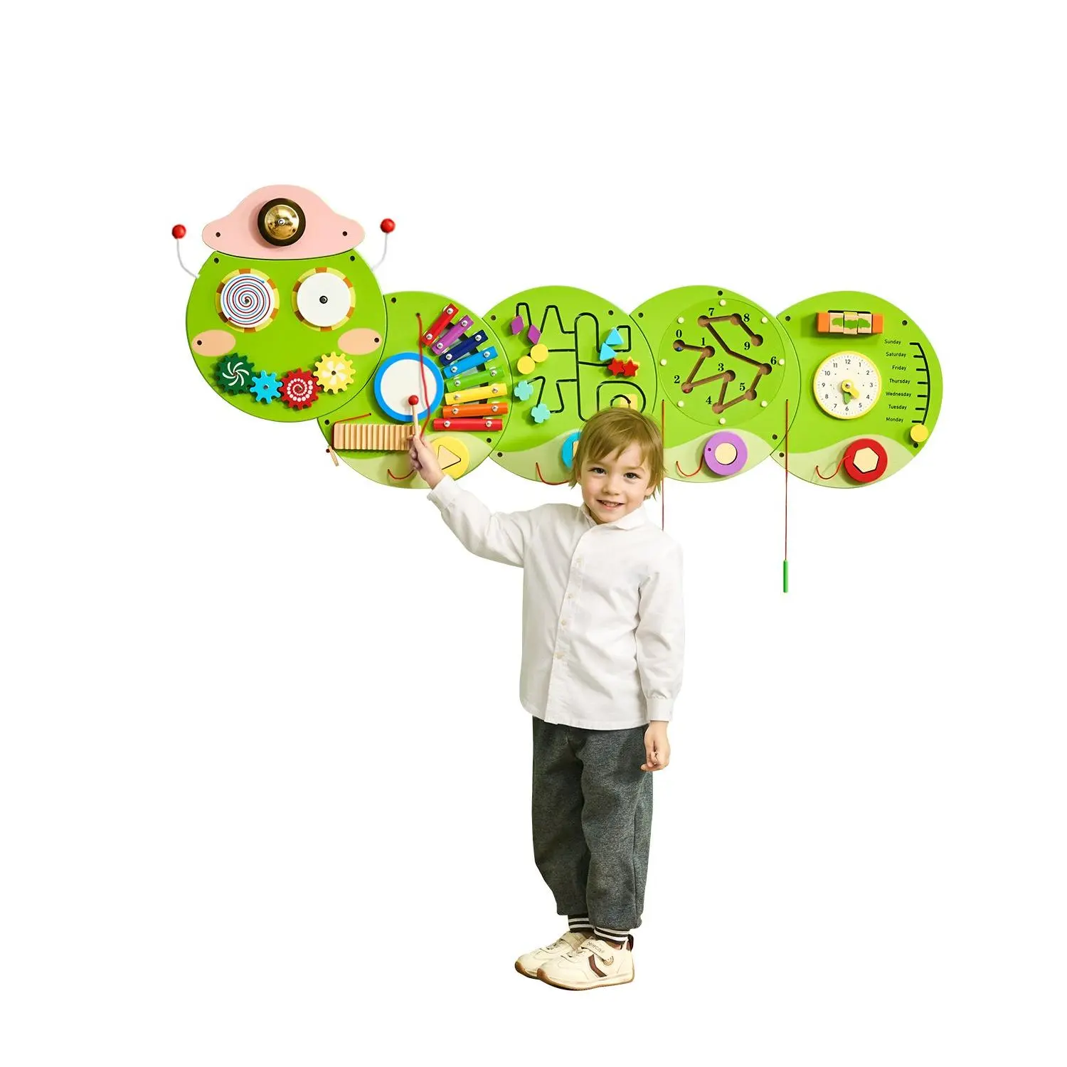 VEVOR Activity Wall Busy Board Panels, 12 Activities, Montessori Sensory Wall Panels Toy for Kids Ages 3-12, Interactive Learning Activity Center, Great for Toddler, Playroom, Nursery, Classroom