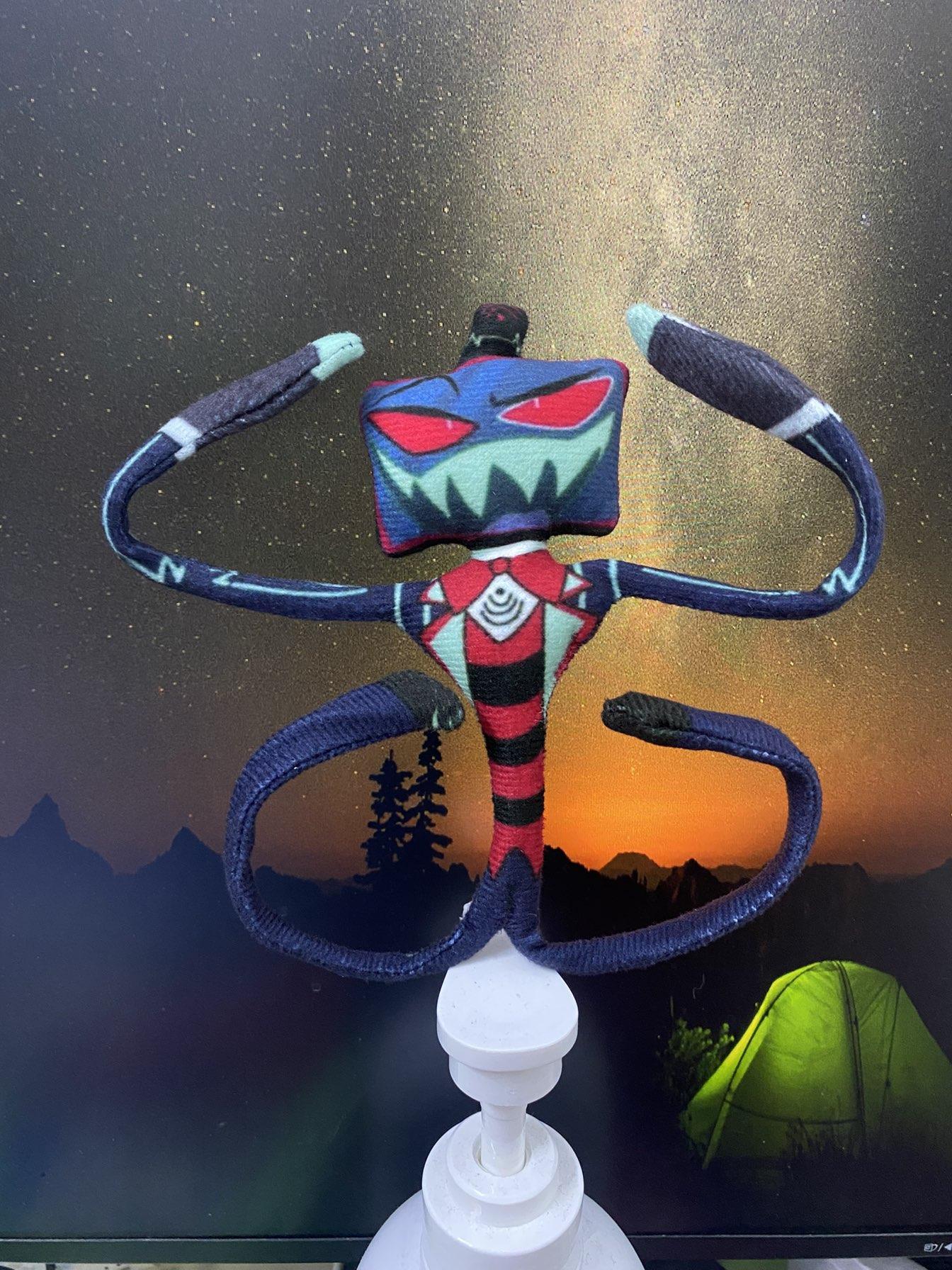 Hazbin Hotel S2 Villainous Vox Plush Toy Soft Stuffed Cartoon Doll Abstract Joint Flexible For Fans Movie TV Collectible Item