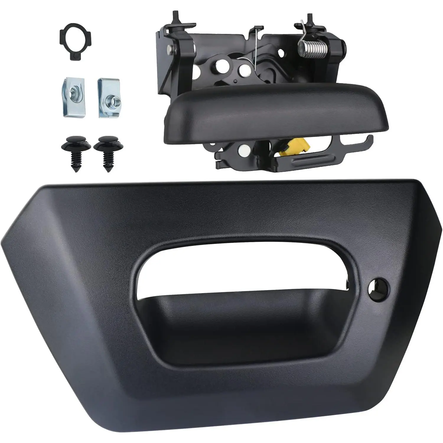 Tailgate Handle Latch with Bezel Trim Compatible with Chevy Chevrolet Avalanche 1500 2500 Pickup Truck 2002 2003 2004 2005 2006 Replaces 15086873 19209650 GM1915115