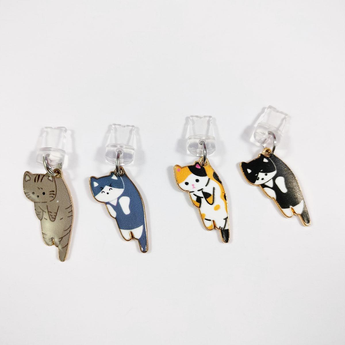 Cute Cat Design Phone Dust Plug, 1 Count Creative Mobile Phone Dust Plug, Mobile Phone Parts, Mobile Phone Hanging Accessories for iPhone & Samsung Type-C Interface, Charms, Cell Phone Charm