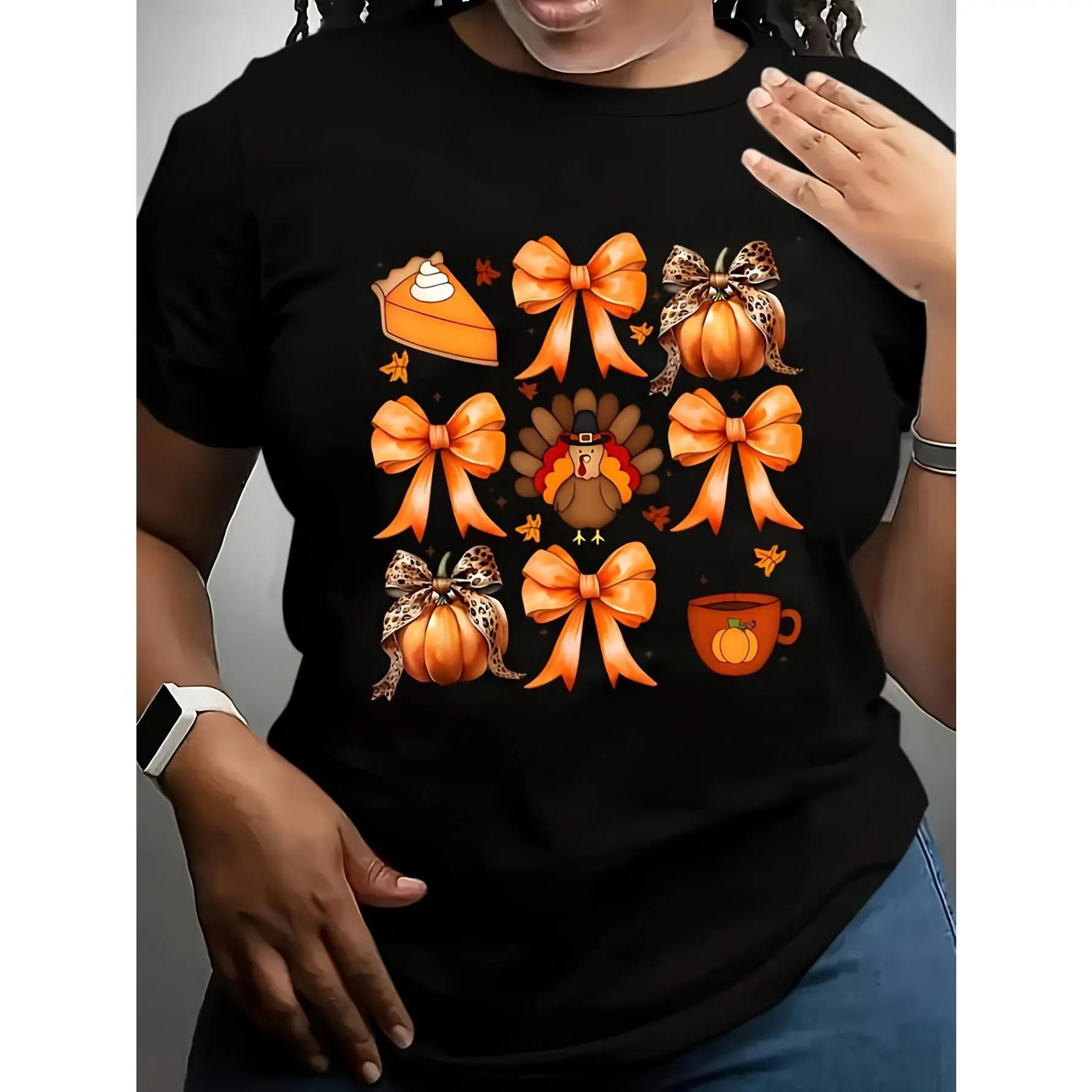 Women's & Unisex Soft Breathable T-Shirt - Short Sleeve Crew Neck Casual Tee with Holiday & Party Themes (Halloween, Christmas) - Lightweight All-Season Wear, Machine Washable - White Base & Colorful Graphic Print Gift