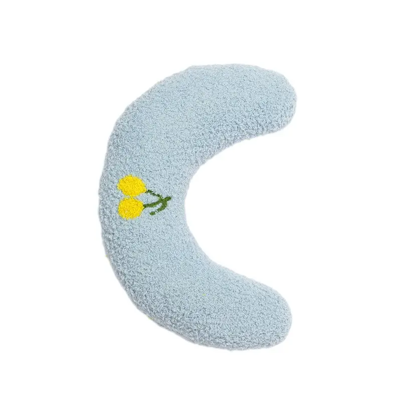 Soft U-Shaped Donut Pet Bed Pillow, Plush Calming Neck Support Cushion for Cats Small Dogs, Washable Anti-Bite Anxiety Relief Pillow All Seasons