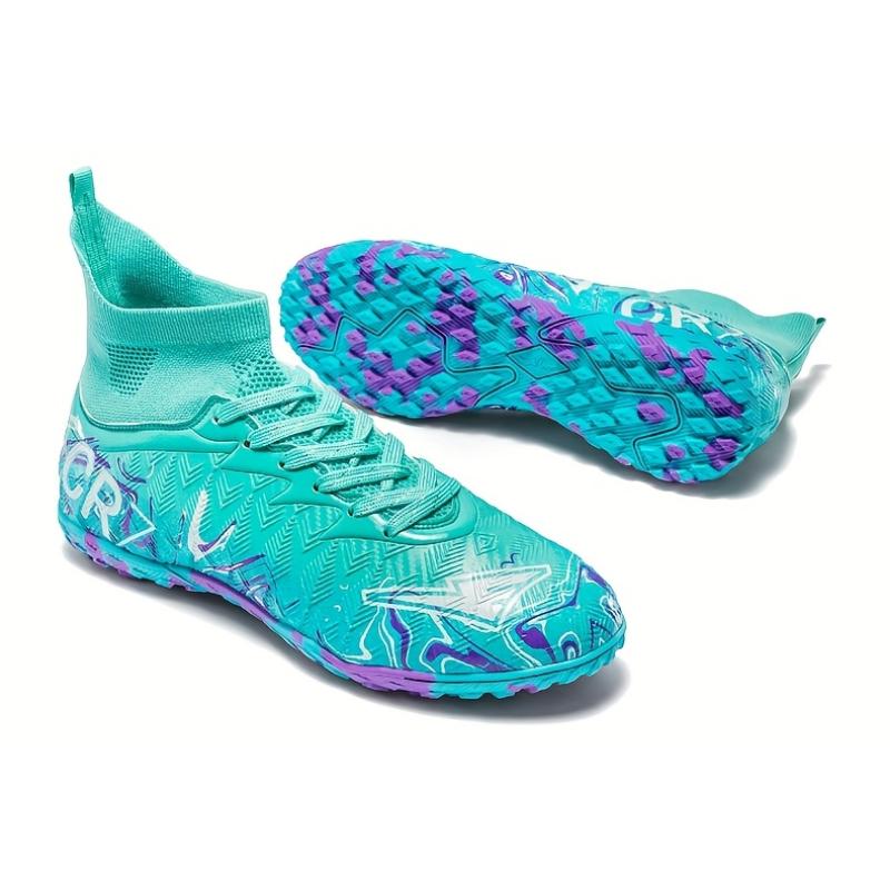 'S High-Top Soccer Shoes, Lightweight Breathable Slip-Resistant Wear-Resistant Outdoor Sports Shoes for, Competition Training Footwear with Artificial Turf Cleats, for Teenager, For Teenager