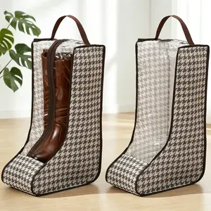 2-Pack Cowboy Boot Storage Bags | Dustproof Non-Woven Boot Organizer for Closet & Travel, Space Saving Protectors