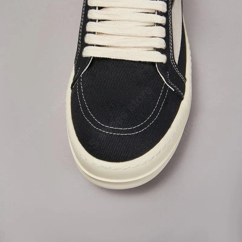Men'S Twill Canvas Low-Top Casual Shoes, Women'S Sneakers, Owen Shoes, Men'S Lace-Up Black Canvas Shoes, Retro Flat Sneakers