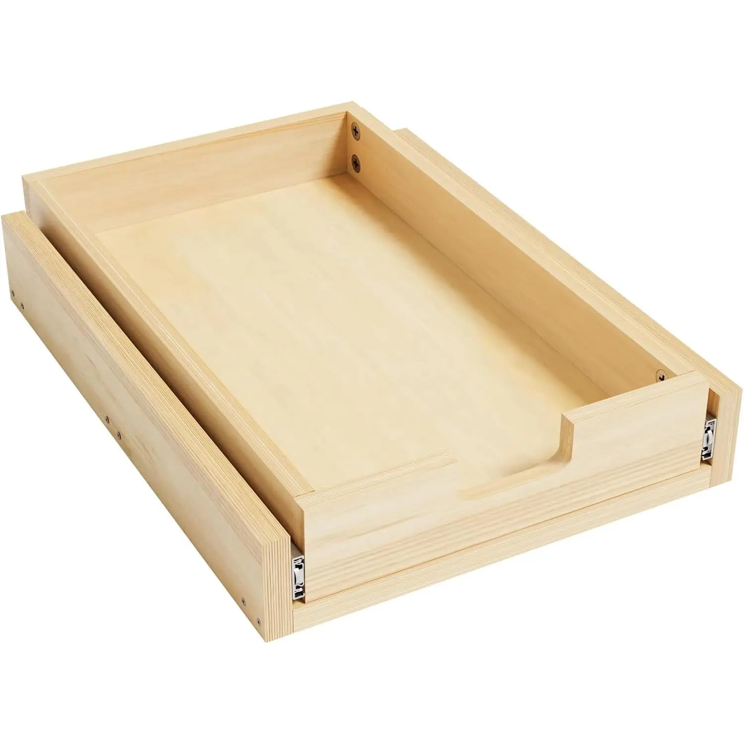 Pull Out Cabinet Organizer, 11''W×21''D Sliding Drawers for Cabinets, Soft Close Slide Out Wooden Pull out Drawers, Base Cabinet Organization for Kitchen, Pantry, Bathroom