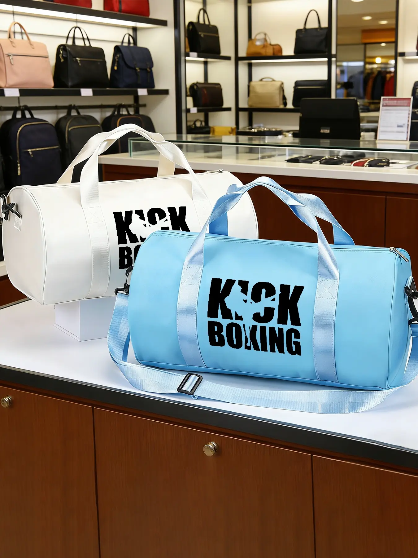 Kickboxing Pattern Crossbody Bag, Daily‑use Sports Shoulder Bag and Basketball Bag. Suitable for Daily Sports and Commuting. Durable with Large Capacity, Adjustable Shoulder Strap, A Fashionable Item and An Ideal Gift.