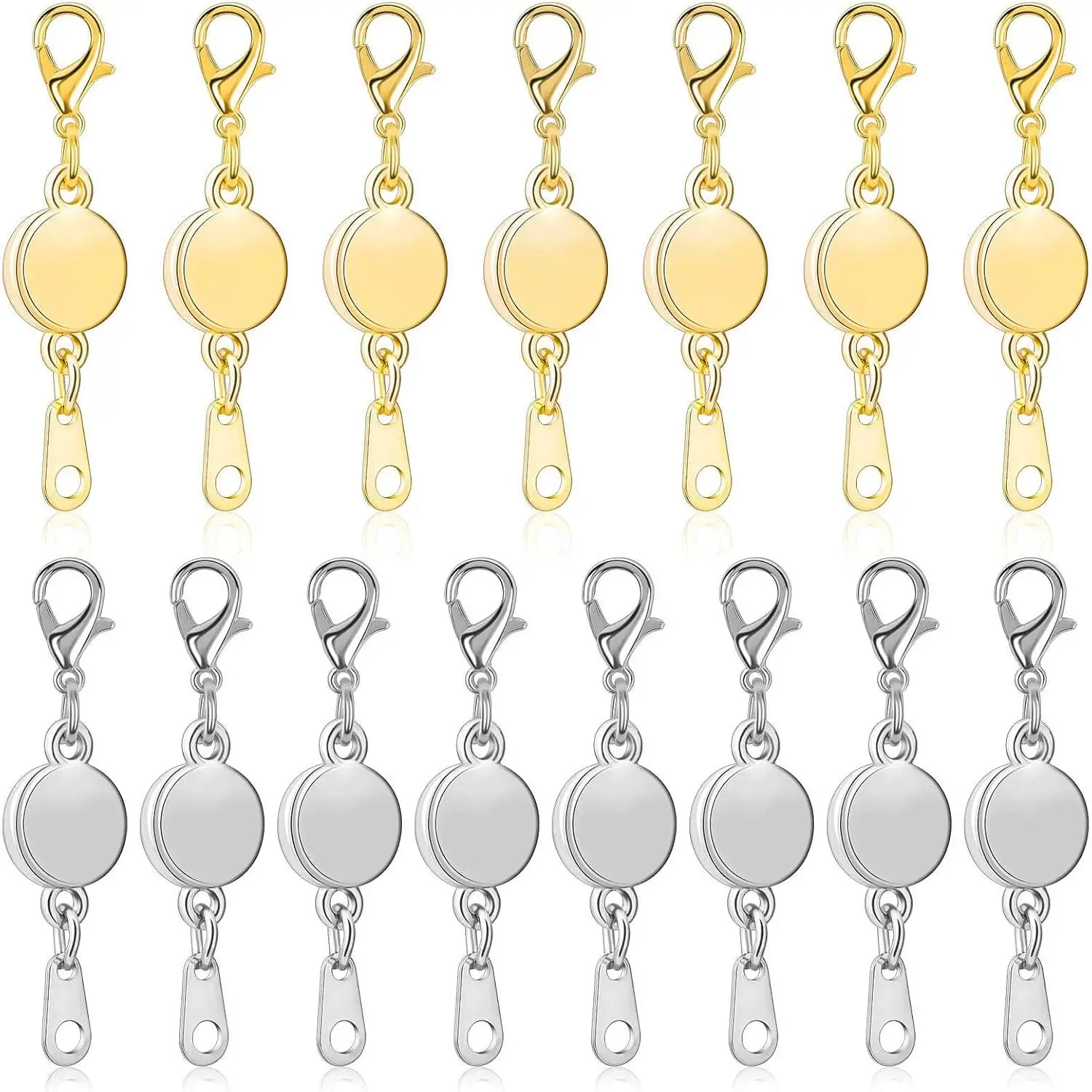 15 count Locking   Clasps and Closures, Necklace Extender and Helper for Necklaces, Bracelets and