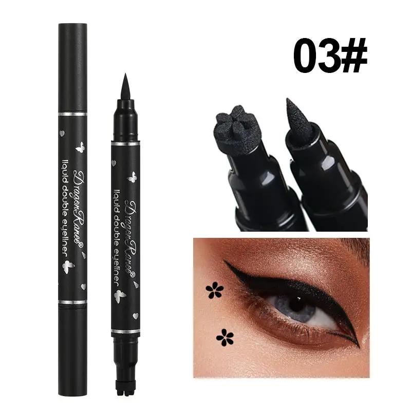 Waterproof Eyeliner Stamp Pen, 5 Counts/set Heart & Star & Butterfly Design Eyeliner Pen, Eye Makeup Tool for Women & Girls, Cosmetic