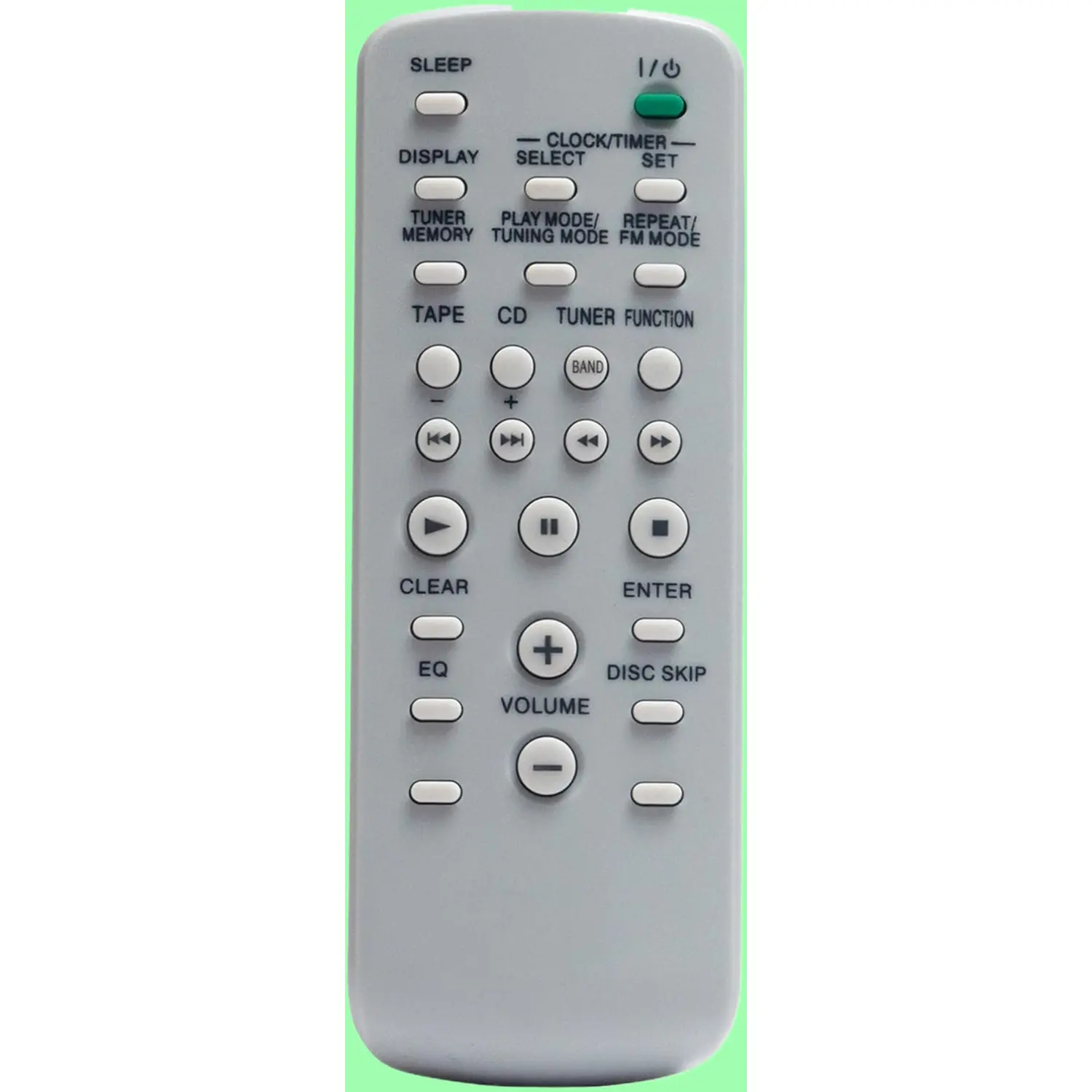 Compact RM SC1 Replacement Remote Control for Sony Mini Hi-Fi Stereo System - Compatible with 147851911 Part Number Models, CD/Micro/Radio Support, Plug-In Option, Memory Function, Button Display, AA Batteries Compatible, Protective Plastic Shell Included