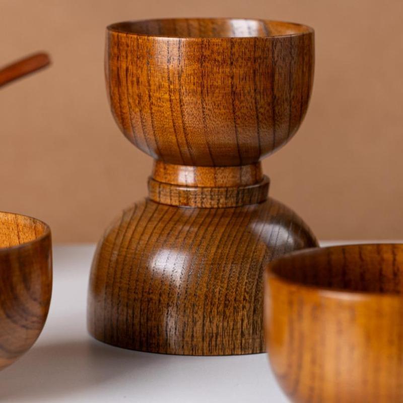 Wooden Bowl, Salad Serving Bowls, Household Tableware Set for Home Kitchen Dining Room, Kitchen Accessories