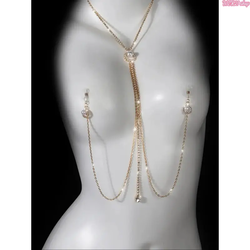 Women's New Style Imitation Pearl Decor Body Chain, Sparkling Fashion Accessory for Stage Looks, Nightclub Outfits, Sports & Outdoor Occasions for Adults