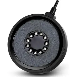 Aquarium Air Bubble Light, LED Fish Tank Bubbler Stone Disk with 11 Super Bright Lamp Beads, 16 Colors and 4 Modes Adjustable for Fish Tank Decoration Oxygenation