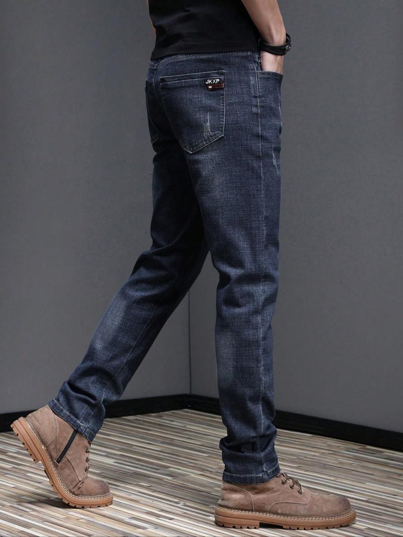 Men's Denim Pants, Casual Comfy Jeans for Daily Wear, Fashion Men's Bottoms for All Seasons