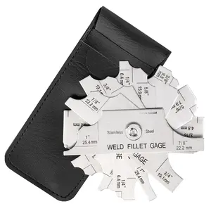 Stainless Steel MG-11 7 count Fillet Weld Gauge Inch&Metric Convex Type Welding Inspection Gauge