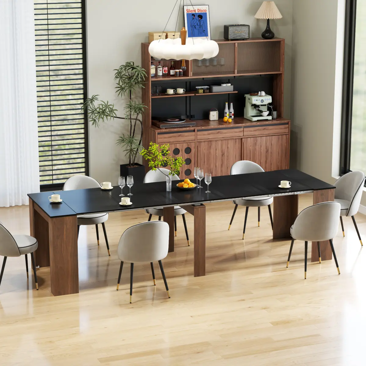 Multifunctional extendable console table