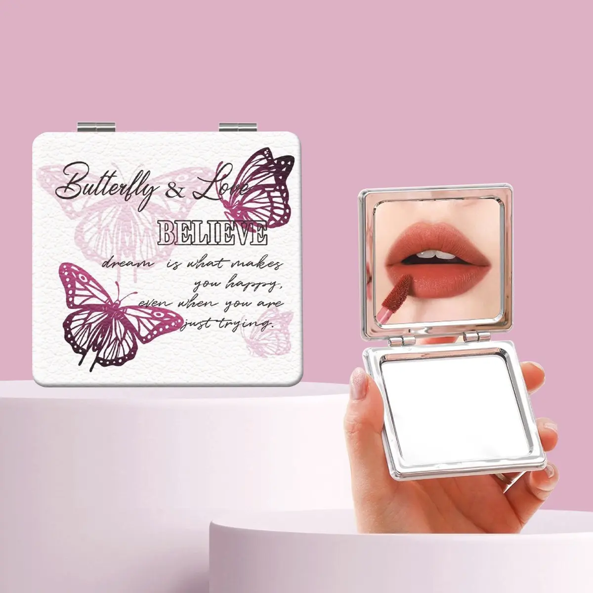 Style Butterfly Letter Makeup Mirror, Foldable Mini Handheld Mirror, Perfect for All Occasions, Ideal Gift for Friends and Family