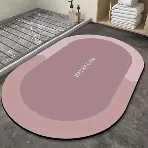 1 Piece Non-slip Soft Absorbent Quick Drying Bath Mat Bathroom Floor Mat Cozy Water Absorbent Bathmat Bathroom Accessories Home Decor Supplies