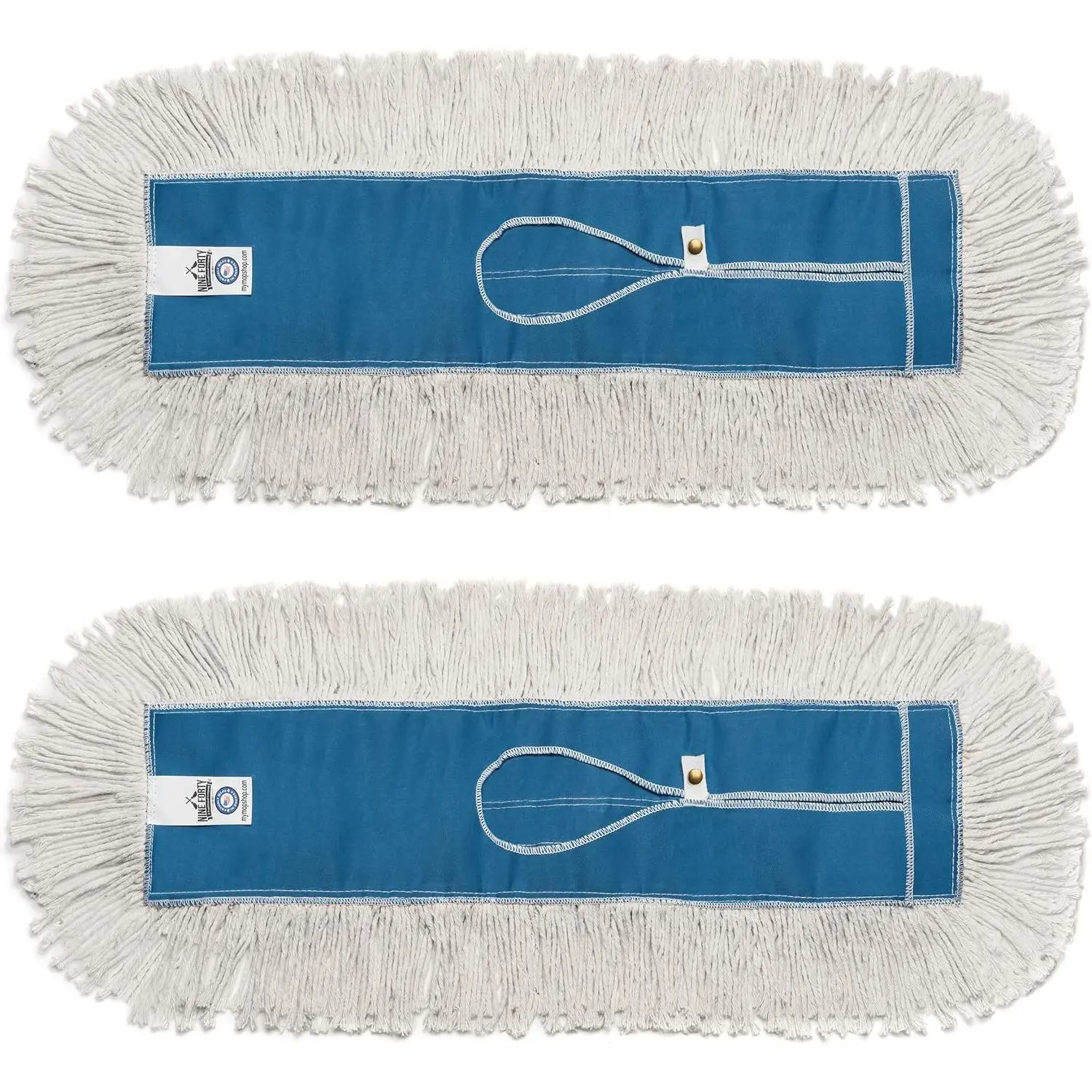 Industrial-Grade 24x5 Cotton Dust Mop Head Refills, 2 Pack, Perfect Replacement for Busy Home, Gym, Industrial and Commercial Spaces, Heavy-Duty Mop for Janitorial & Housekeeping Needs