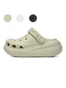 Unisex Platform Clogs: Minimalist White Design, Lightweight, Breathable, Versatile Clogs For Street Style & Commute Footwear Walking Shoes Flatform