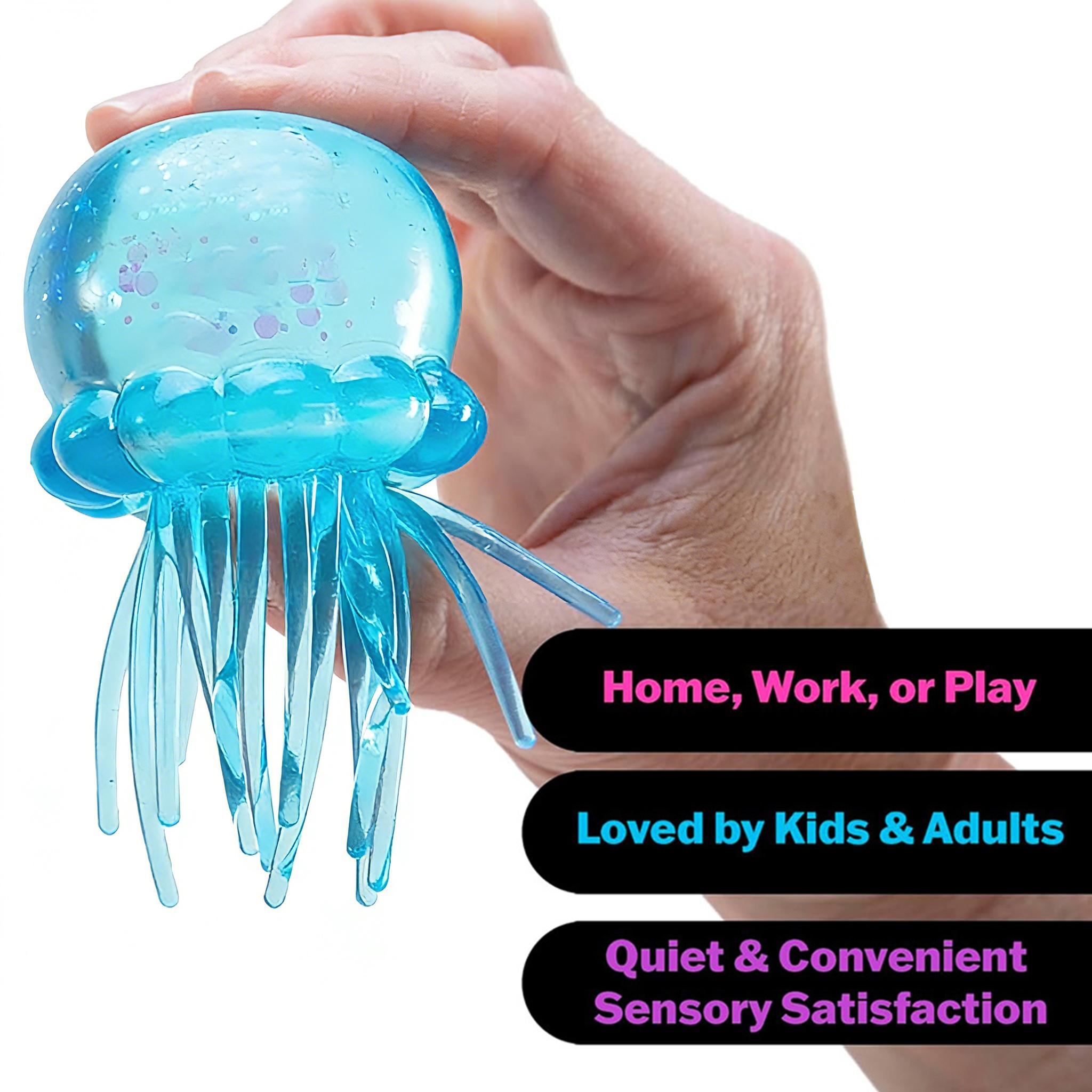 3Pcs Jellyfish Design Squeeze Stress Ball, Fidget Stress Ball, Ice Squeeze Cube-Drop Malt Sugar Balls: Sensory Toys for Anxiety and Stress,Perfect Gift for Holidays and Parties,The perfect Easter gift, Stress relief, Relaxation, Gift for kids and friends