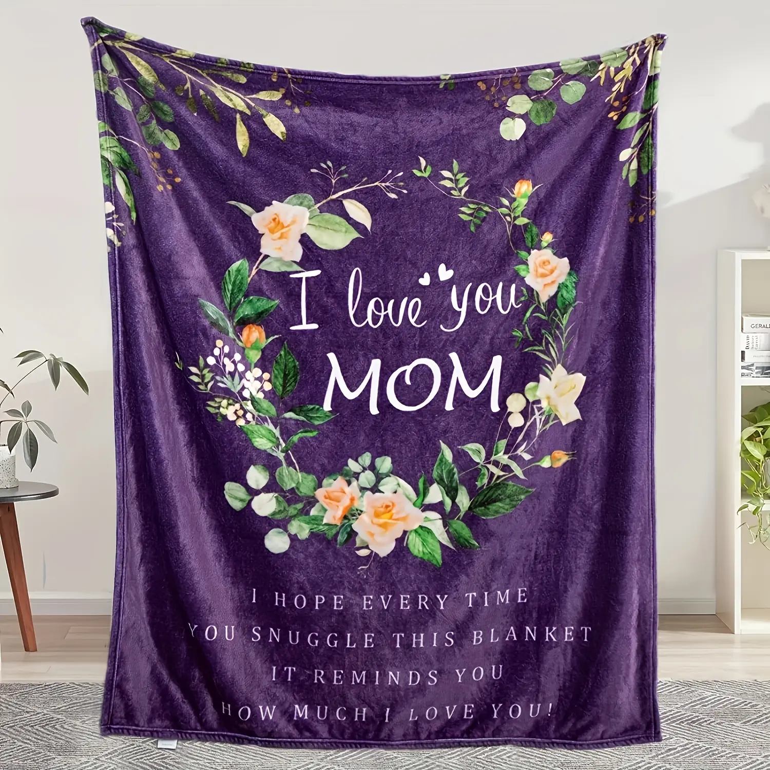 YHFZ-1pc 280Gsm Luxuriously Soft Flannel Throw Blanket - Ultimate Comfort for Your Mom, Ideal for Birthday Celebrations And Memorable Occasions