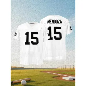 Las Vegas 15 Mesh Football Jersey, Men's Stitched Breathable Sports Uniform, V-Neck Short Sleeve Streetwear Hip Hop Shirt for Fans