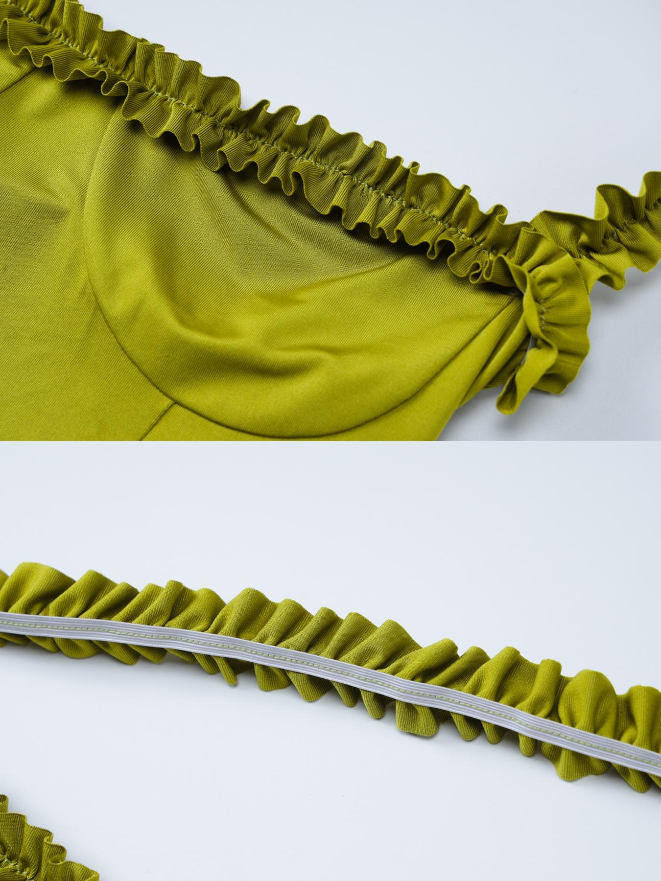 Women's Y2K Octopus Bodycon Dress Plain Ribbon Halter Neck Ruffle Hem Backless Sleeveless Mini Dress for Party Club Dating Summer Fashion Valentine's Day Gift